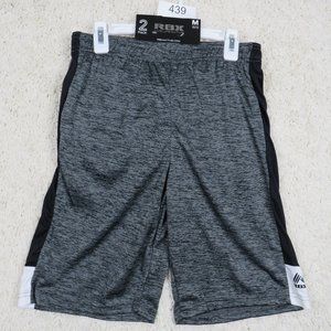 RBX* Boys 2-Pack Athletic‎ Shorts Pockets Size Medium (10-12) Black & Gray~ Gray